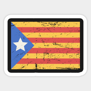 Distressed Catalonia Catalunya Flag Sticker